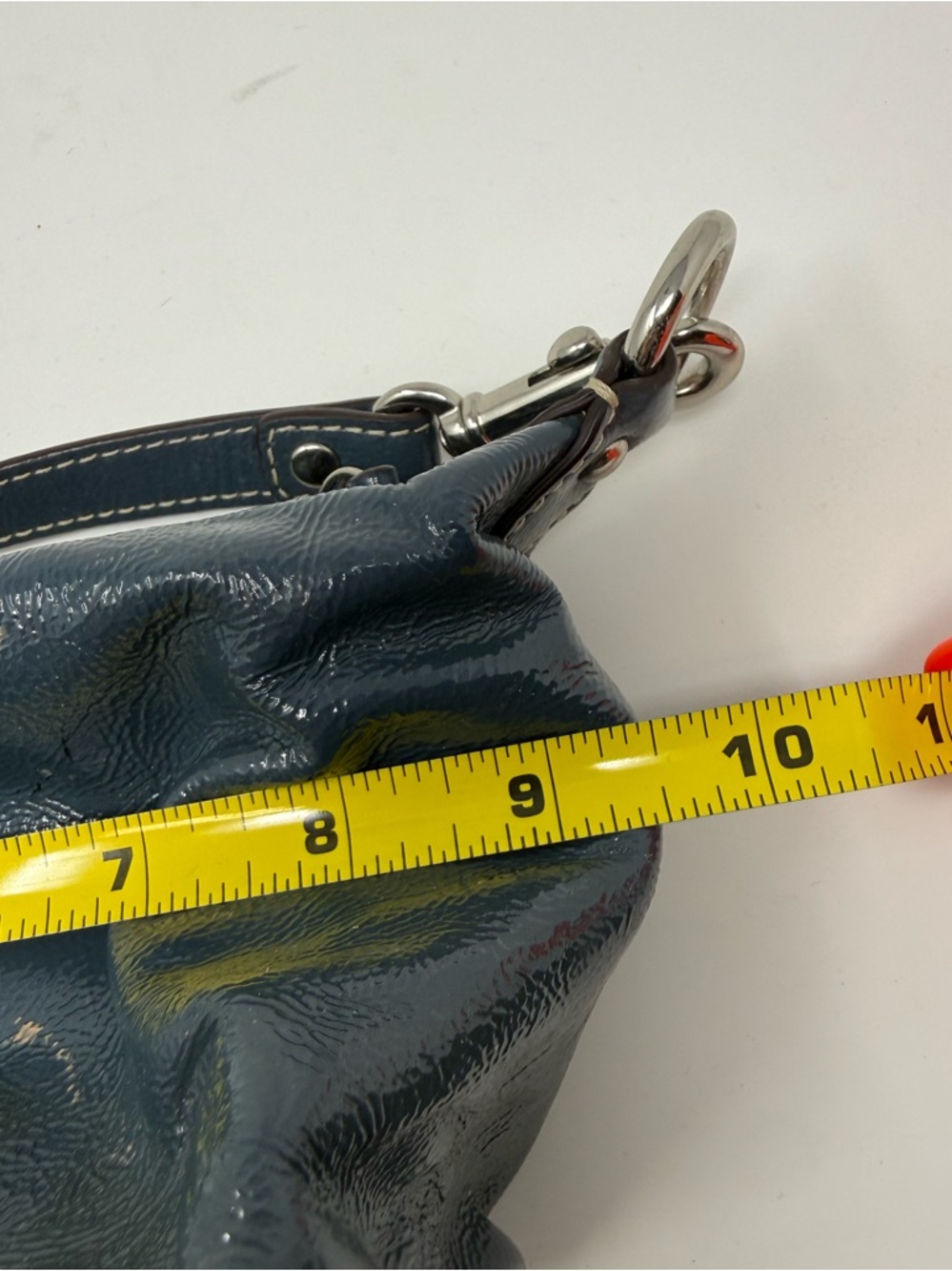 Coach Vintage Y2K Blue Patent Leather Hobo Mini Bag - Picture 15 of 16